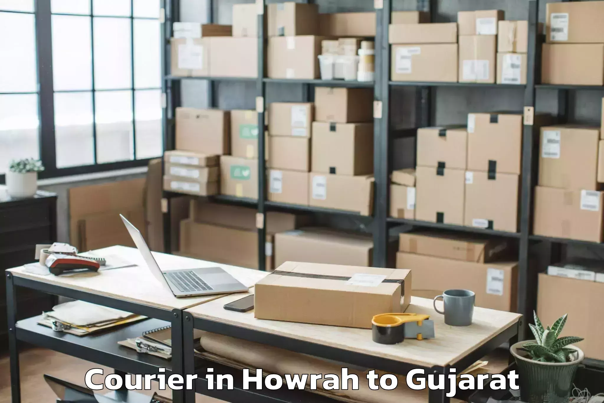 Expert Howrah to Adalaj Courier